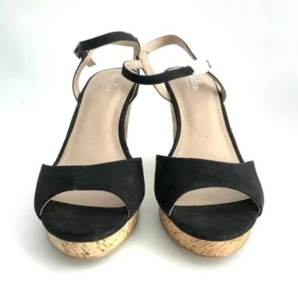 Charles by Charles David Lambert Micro-suede Cork Wedge Sandals 11